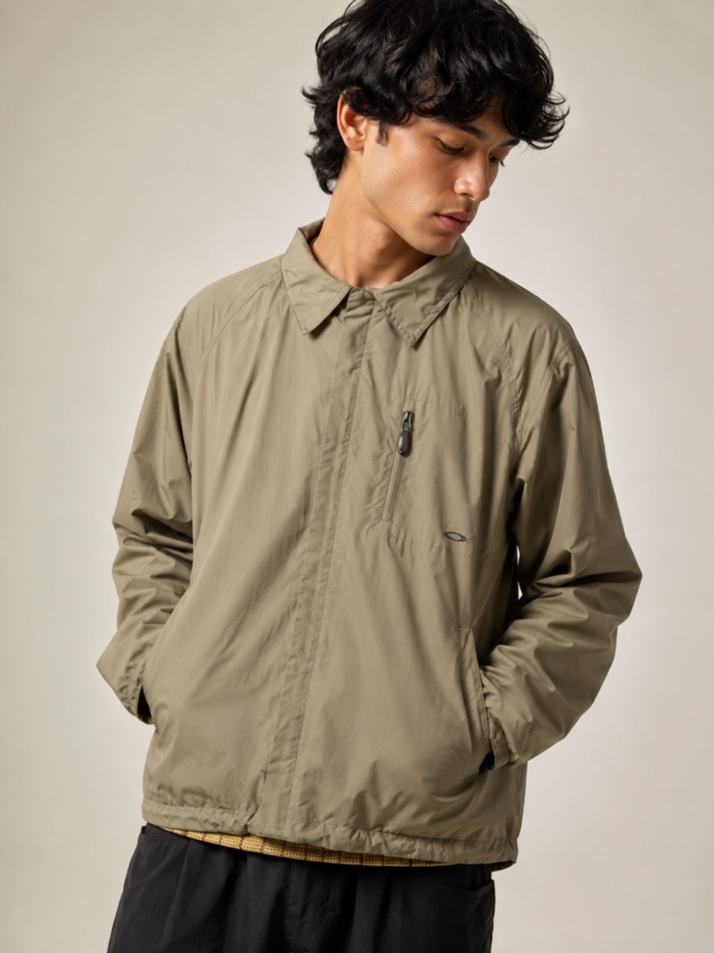 Oakley Vintage Y2K Men’s Tech Jacket – Minimalist,  Logo – Japan Golf Style Sz M